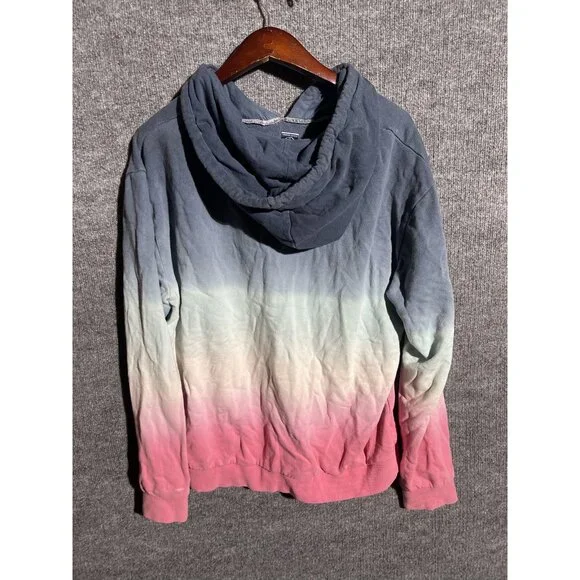 Sergio Tacchini Hoodie Mens Large Multicolor Ombre Logo Pullover Sweatshirt - Picture 2 of 8